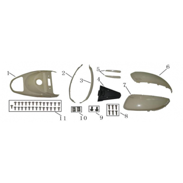 Kappen - Beplating achterzijde China Nano wit