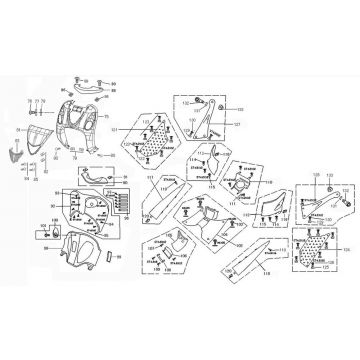 Kappen - Beplating China Retro Extra zwart