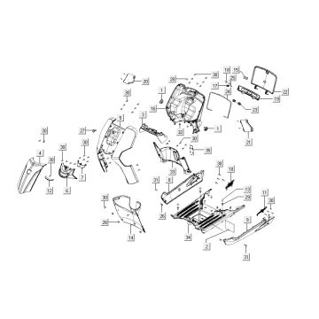 Kappen - Beplating Kymco Like 4-takt lichtblauw