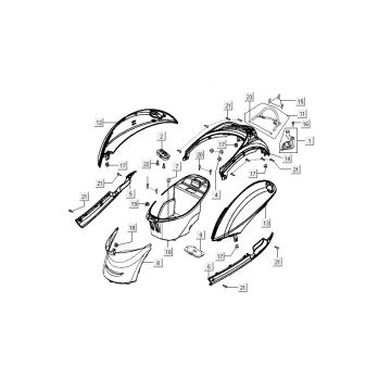 Kappen - Beplating Kymco Sento 50 4-takt bruin