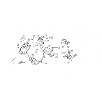 Kappen - Beplating Kymco VP50i Euro 4 renault bruin