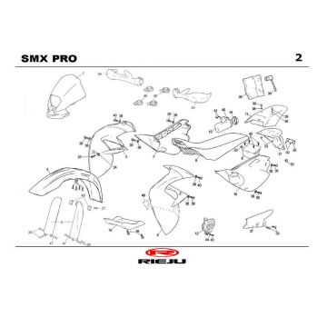 Kappen - Beplating Rieju SMX pro zwart 2004 2-takt