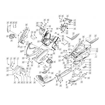 Kappen - Beplating voorzijde Kymco Myroad 700i