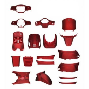 Kappenset  model China LX scooter/VX/VX50S/Riva/Napoli/Benson/Touring/Toscana/Lux/VXL/RL/Azzuro/Rimini/Delphi/GTS mat rood 18-delig