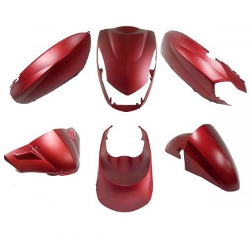 Kappenset Peugeot Kisbee rood mat 6-delig