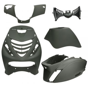 Kappenset SP look Piaggio Zip 2000→50cc 2/4-takt mat donkergroen DMP 5-delig