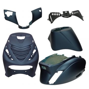 Kappenset SP look Piaggio Zip 2000→50cc 2/4-takt mat donkerblauw EVO-1 dicht DMP 5-delig
