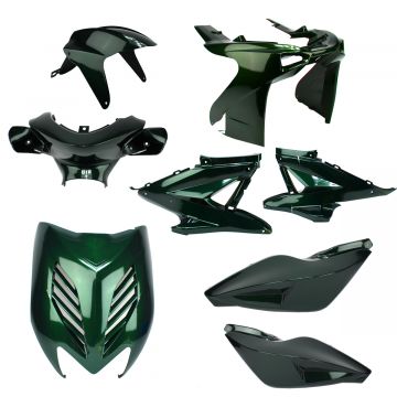 Kappenset Yamaha Aerox ←2012 (YQ50/L/2-takt)/MBK Nitro Jaguar groen 8-delig