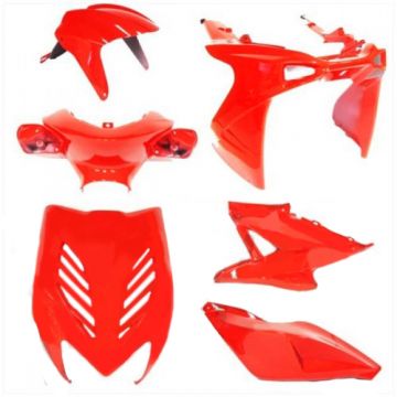 Kappenset Yamaha Aerox / MBK Nitro  <-2012 rood 8-delig