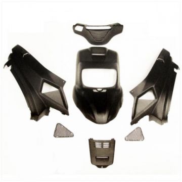 Kappenset Yamaha BW's / MBK Booster  >2004 mat zwart 4-delig