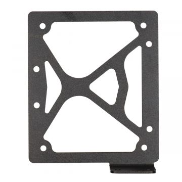 Kentekenplaat houder liggend 14,3 x 12,3cm aluminium zwart (kentekenplaat 14,5x12,5cm)