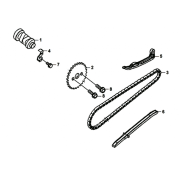 Ketting / kettingspanner / kettinggeleider Sym Symphony ST 125I E4