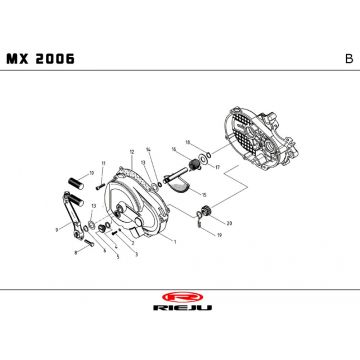Kickstarter Rieju MX rood 2010 2-takt