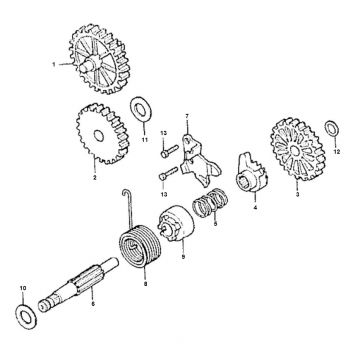 Kickstarteras - Tandwielen - Kickstartveer Honda MTX-SH