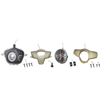 Kilometerteller- Koplamp - Stuurkappen Lintex HT50QT-39 4-takt