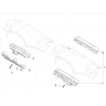 Kilometerteller - Cockpit Vespa Sprint 125 3V IE ABS Euro 5 2021