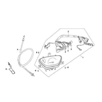 Kilometerteller - Cockpit Znen ZN50QT-11 4-takt