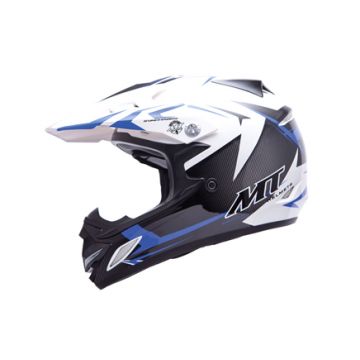 Kinder crosshelm MT Steel zwart/blauw