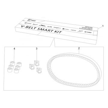 Kit v-snaar - Variateurrollen Vespa GTV 250 IE 4V