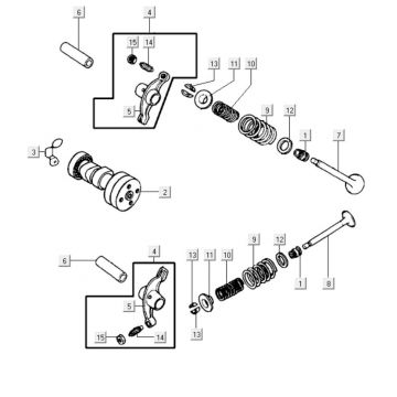 Nokkenas - Kleppen - Tuimerlaars Kymco K-Pipe 125