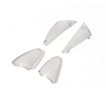 Knipperlichtglas set wit 4 delig peugeot buxy, zenith, speedake,