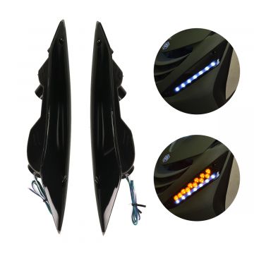 Knipperlichtset led met dagrijverlichting (mod.audi) zip2000 zwart voor DMP