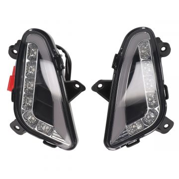 Knipperlicht led set weglopend achterzijde AGM VX / Berini Napoli / BTC Riva / Turbho RL-50 DMP Audi Look smoke + dagrijverlichting-5881ap
