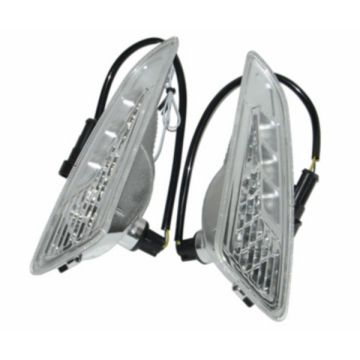 Knipperlicht set led met dagrijdverlichting Vespa Primavera/Sprint Audi look helder voorzijde DMP