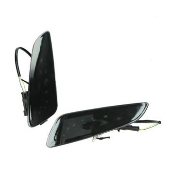Knipperlicht set ledmet dagrijdverlichting Vespa Primavera/Sprint Audi look zwart voorzijde DMP