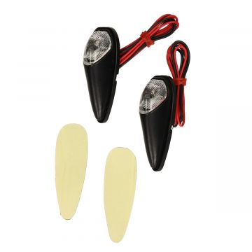 Knipperlicht set opbouw wart/blank universeel