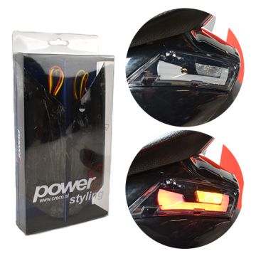 Blinker Satz Rückseite LED E-Prüfzeichen Evo-4 Piaggio Zip 2000 Smoke Power1