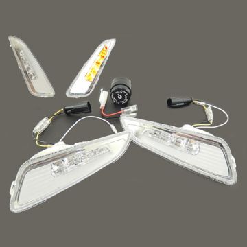 Knipperlicht set Vespa Primavera/Sprint helder led Tube 2.0 Audi look voorzijde Power 1