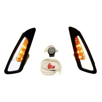 Knipperlichtset Power 1 LED Tube 2.0 dagrijdverlichting Vespa Primavera/Sprint smoke voorzijde (inclusief kabelboom)