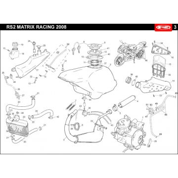 Radiateur - Koeling - Benzinetank- Uitlaat Rieju Rs2 pro zwart 2009 2-takt