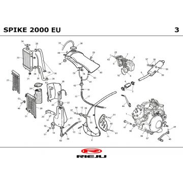 Radiateur - Koeling - Benzinetank- Uitlaat Rieju Spike Sport grijs 2002 2-takt