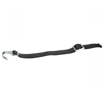 Kofferrekbinder dik 40cm haak/oog zwart Bibia