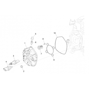Cilinderkop - Bougie Piaggio NRG Power 50 2-takt LC Euro 4