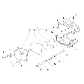 Kleppendeksel - Bougie Piaggio Liberty 50 4-takt AC IGET 3V Euro 5