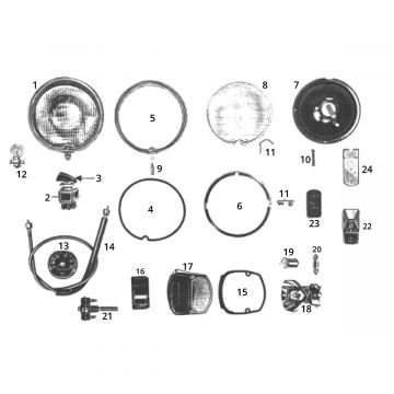 Koplamp - Achterlicht Zundapp C50 Sport 517-21L0
