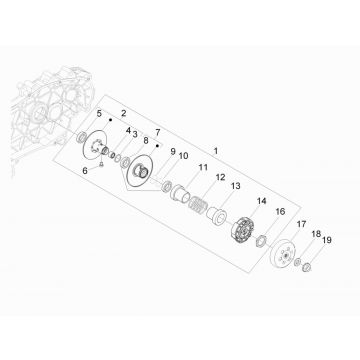 Koppeling - Koppelingshuis Piaggio Beverly 300 IE ABS Euro 4 2016-2020