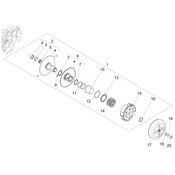 Koppeling - Koppelingshuis Vespa Sprint 125 3V IE ABS Euro 5 2021