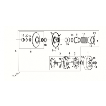 Koppeling Sym Fiddle II 125S