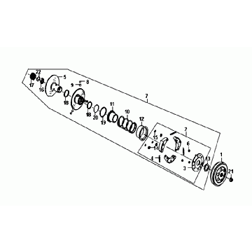 Koppeling - Koppelingshuis Sym Mio 50i