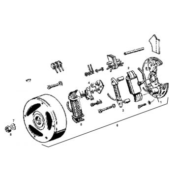 Ontsteking - Stator - Vliegwiel Kreidler 4 versnellingen