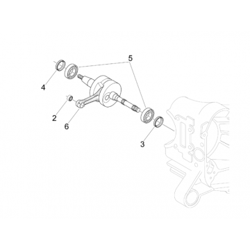 Krukas Piaggio Zip 50 SP 2-takt LC 2006-2013