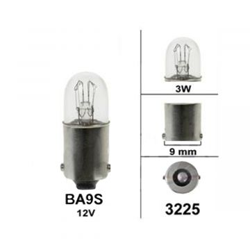 Lamp T3W BA9s 12V 3W