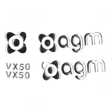 Logo stickerset Agm VX50 chroom origineel
