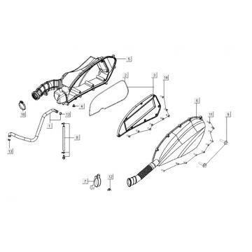 Luchtfilter Kymco Xciting 400i matzwart