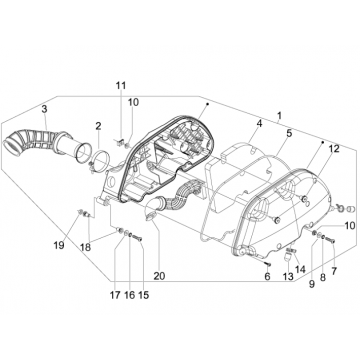 Luchtfilter Piaggio MP3 300 LT Sport 2009-2014