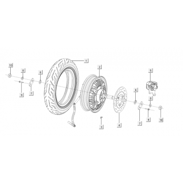 Achterwiel - Motor Niu M+ Sport